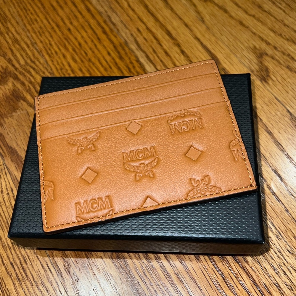 MCM leather card case